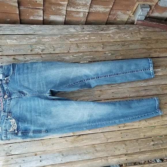 REBEL AND Soul SIZE 16 HIGH WAIST BLINGY SKINNY Jeans - Picture 6 of 16